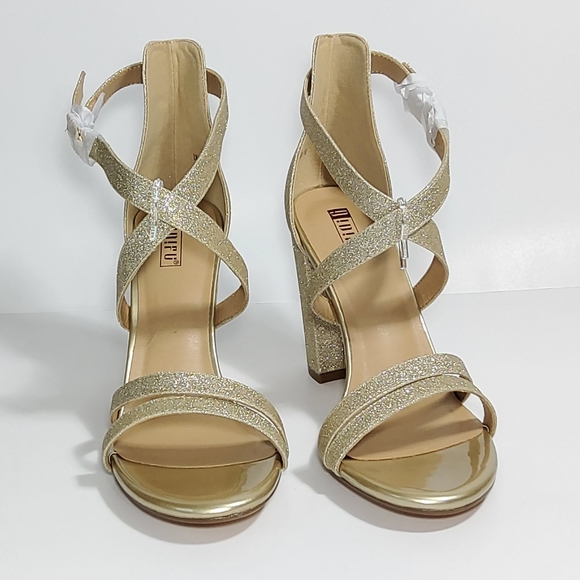 IDIFU Women's Chunky High Heel Sandal Strappy Open Toe Ankle Strap - Picture 4 of 6